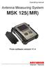 MSK 125(/MR) From software version V1.4