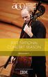 2012 NATIONAL CONCERT SEASON BEETHOVEN 9 NATIONAL TOUR AND FOUNDING PARTNER