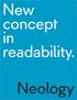 New concept in readability. Neology
