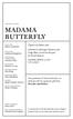 madama butterfly Opera in three acts