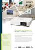 Compact and powerful. VPL-PHZ10 and VPL-PWZ10 Laser Projectors. Excellent picture quality with up to 20,000 hours operation.