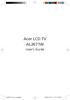 Acer LCD TV AL2671W. User s Guide