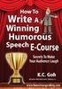 The Humorous Speech E-Course