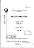 C014TRACTEPOR 3AB76-O9. Research-and Development Technical Report ECOM VO 0M QURTRL REOR ~ I BALLISTIC WINDS STUDY