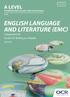 ENGLISH LANGUAGE AND LITERATURE (EMC) Component 03 Section B: Writing as a Reader