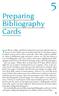 Preparing Bibliography Cards