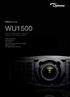 WU1500 Premium image quality, exceptional brightness and ultimate reliability
