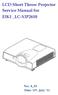 LCD Short Throw Projector Service Manual for EIKI _LC-XIP2610