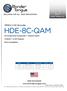 HDE-8C-QAM. MPEG-2 HD Encoder. Stock No USER MANUAL