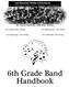 6th Grade Band Handbook