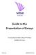 Guide to the Presentation of Essays