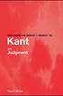 Routledge Philosophy GuideBook to. Kant on Judgment