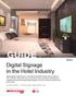 Digital Signage in the Hotel Industry
