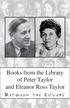 Books from the Library of Peter Taylor and Eleanor Ross Taylor