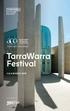 TarraWarra Festival 3 & 4 MARCH 2018 EVENT PARTNER