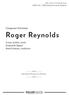 Roger Reynolds. Composer Portraits. Irvine Arditti, violin Ensemble Signal Brad Lubman, conductor. Saturday, February 22, 8:00 p.m.