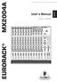 ENGLISH. User s Manual. Version 1.1 March 2001 EURORACK MX2004A.