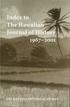Index to The Hawaiian Journal of History THE HAWAIIAN HISTORICAL SOCIETY