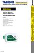 DICKSON ES120/ES120A DICKSON. Electronic Signal Data Logger. Specifications. Applications, Features, & Getting Started. Instructions / Operating