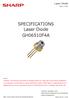 SPECIFICATIONS. Laser Diode GH06510F4A