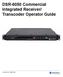 DSR-6050 Commercial Integrated Receiver/ Transcoder Operator Guide