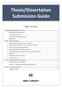 Thesis/Dissertation Submission Guide