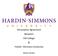 Articulation Agreement Between Hill College & Hardin- Simmons University