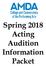Spring 2018 Acting Audition Information Packet