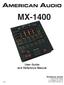 MX-1400 User Guide and Reference Manual