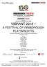 VIBRANT 2018 A FESTIVAL OF FINBOROUGH PLAYWRIGHTS