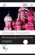 2012 SEASON. Russian Passions. Rachmaninoff and Tchaikovsky. Wed 15 August 6.30pm Thu 16 August 6.30pm. Meet the Music