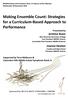 Making Ensemble Count: Strategies for a Curriculum-Based Approach to Performance