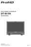 DT-N17H MULTI FORMAT LCD MONITOR INSTRUCTIONS. Version: A