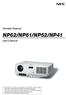 NP62/NP61/NP52/NP41. Portable Projector. User s Manual
