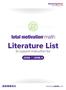 Literature List. to support instruction for CCSS LEVEL 4