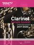 Clarinet. Sample booklet A selection of pieces and exercises for Trinity College London exams NOT FOR SALE