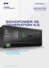 SONOPOWER 3S GENERATOR SERIES SONOPOWER 3S GENERATION 4.0 STRONGER, SMARTER, CLEANER UP TO 3000 WATTS FROM 25 TO 132 KHZ WEBER-ULTRASONICS.