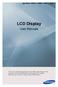 LCD Display. User Manuals