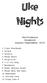 Uke Nights. Performance Songbook August/September 2010