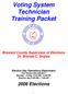 Voting System Technician Training Packet