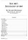 SOC 461: SOCIOLOGY OF ART