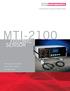 MTI-2100 FOTONIC SENSOR. High resolution, non-contact. measurement of vibration. and displacement