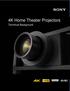 4K Home Theater Projectors. Technical Background
