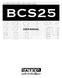 EN Dateq BCS25 Manual Safety instructions 3. 1 All safety instructions, warnings and operating instructions must be read first.