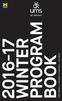 PROGRAM WINTER BOOK 138TH SEASON // UNIVERSITY OF MICHIGAN ANN ARBOR