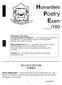Humanities Poetry Exam /100