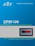 DPM100 DPM100. Installation & Operation Manual. Digital Process Monitor