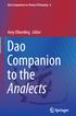 Dao Companions to Chinese Philosophy 4. Amy Olberding Editor. Dao Companion to the Analects