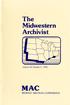The Midwestern Archivist. Volume XV Number 2, 1990 MAC MIDWEST ARCHIVES CONFERENCE