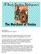 Study Guide to THE MERCHANT OF VENICE
